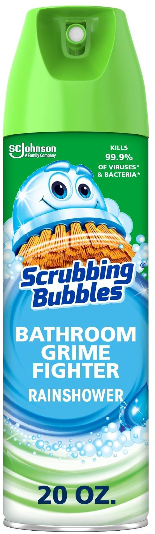 Main image of Scrubbing Bubbles Grime Fighter Disinfectant Bathroom Cleaner Spray, 20oz
