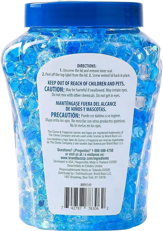 Alt view image 7 of 7 - Clorox Fraganzia Crystal Beads Air Freshener, Morning Sky Scent, 12Fl Oz