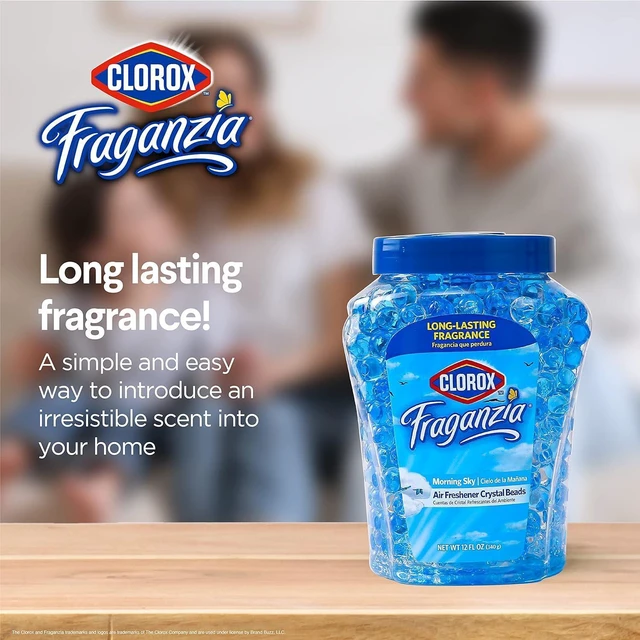 Alt view image 4 of 7 - Clorox Fraganzia Crystal Beads Air Freshener, Morning Sky Scent, 12Fl Oz