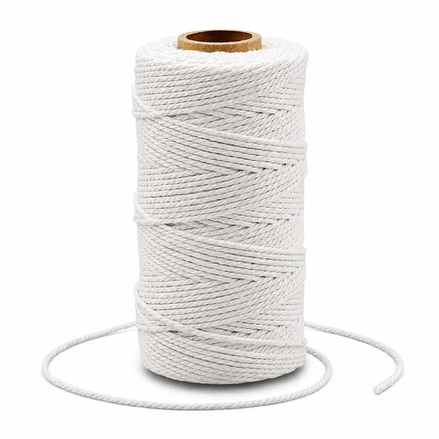 Main image of G2PLUS 2mm White Cotton Bakers Twine - 328Feet for Craft & Cooking