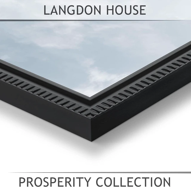 Alt view image 4 of 6 - Langdon House 5x7 Picture Frames Black 6 Pack Contemporary Frame Set Wall Mount or Table Top Prosperity Collection