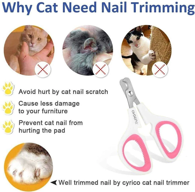 Alt view image 2 of 5 - Pet Nail Clippers, Cat & Kitten Claw Trimmer, Safe Sharp Nail Clipper