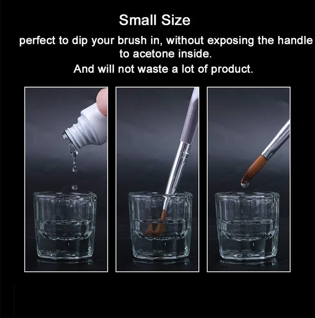 Alt view image 2 of 7 - Bulex 2-Pack Small Clear Glass Dappen Dish for Nails