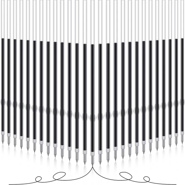Main image of Outus 60 Pcs 0.7mm Black Ballpoint Pen Refills Bulk