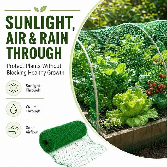 Alt view image 5 of 7 - Garden Netting 6.8x16.4FT Bird Netting Reusable Fine Mesh for Plant Protection, Fruit Trees, Vegetable Plants, Blueberry Bushes, Raised Beds, Chicken Coop