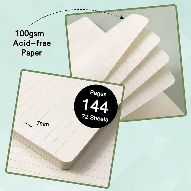 Alt view image 5 of 7 - Classic Ruled Notebook Journal, 5.3" x 8.26"