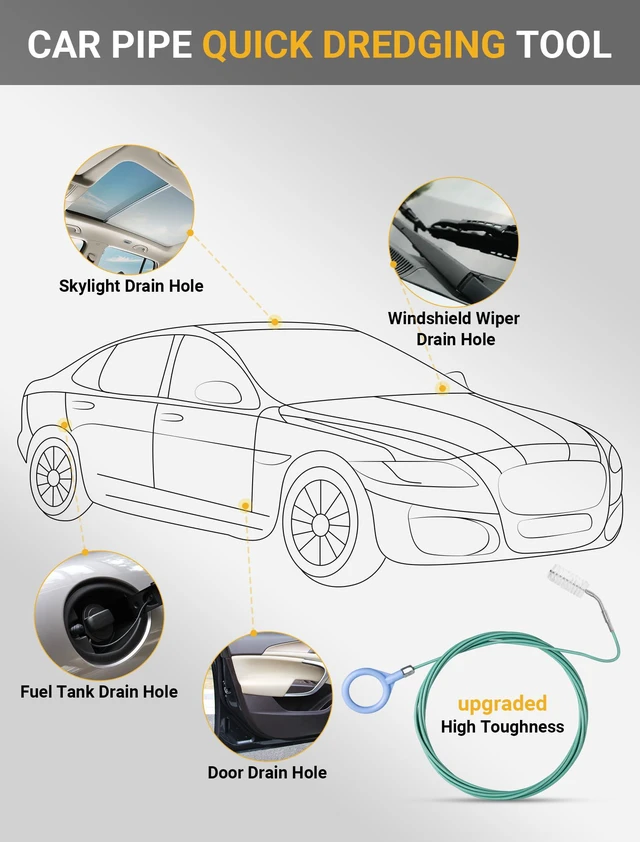 Alt view image 5 of 6 - SARDVISA 78-Inch Sunroof Drain Cleaning Brush, Flexible Tube Cleaner