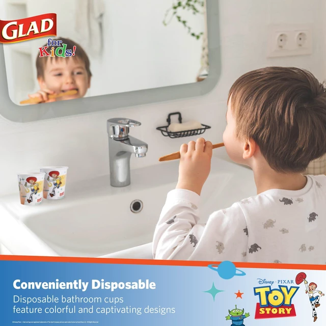 Alt view image 7 of 7 - Glad for Kids Disney Pixar Toy Story Mini Paper Cups 3Oz 24Count