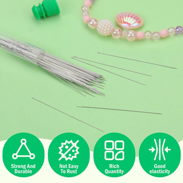 Alt view image 6 of 6 - UOOU 150 Pcs Beading Needles for Jewelry Making Size 10 (0.45mm)