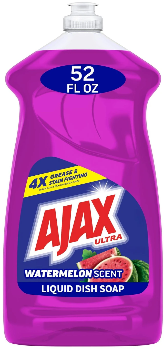 Main image of Ajax Ultra Liquid Dish Soap, Strips Grease, Watermelon Scent, 52fl oz