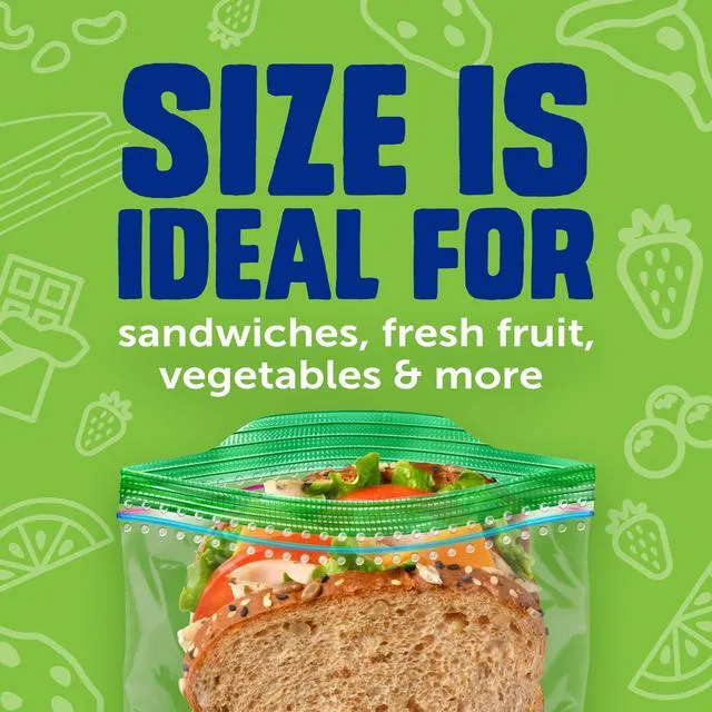 Alt view image 4 of 6 - Ziploc Sandwich & Snack Bags, 105 Count, Easy Open & Close, Food Storage