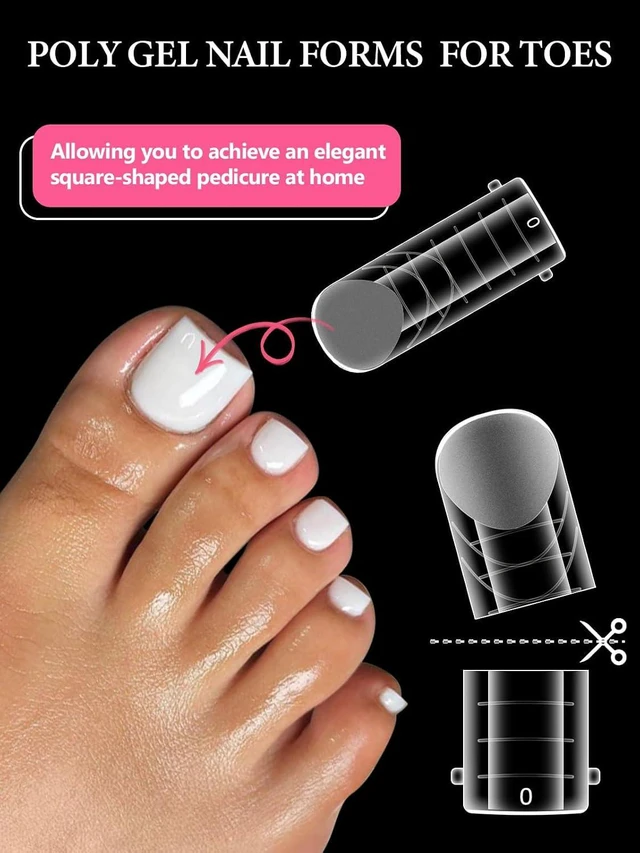 Alt view image 3 of 6 - EBANKU Poly Gel Toenail Kit with Dual Nail Forms, Reusable
