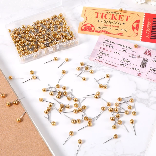 Alt view image 7 of 7 - 200pcs Round Head Map Push Pins for Travel