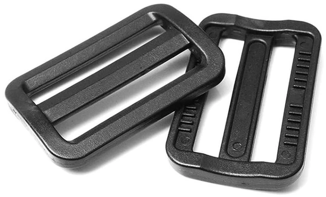 Alt view image 4 of 6 - CooBigo 12 Pack Plastic Tri-Glide Slide Buckles, 1-1/2 Inch Heavy Duty Adjustable Webbing Slider Clips for Backpack Straps, Dog Collar, Harness