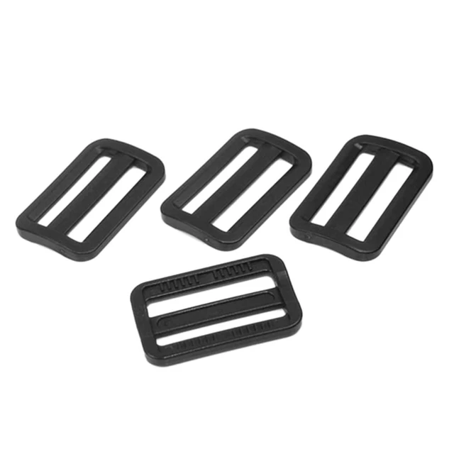 Alt view image 6 of 6 - CooBigo 12 Pack Plastic Tri-Glide Slide Buckles, 1-1/2 Inch Heavy Duty Adjustable Webbing Slider Clips for Backpack Straps, Dog Collar, Harness