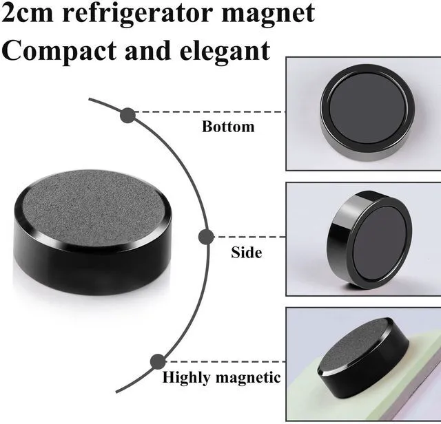 Alt view image 2 of 7 - 10 Pack Heavy Duty Fridge Magnets, Small Round for Whiteboard