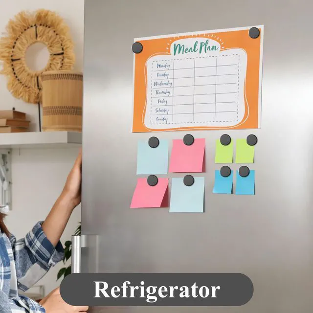 Alt view image 6 of 7 - 10 Pack Heavy Duty Fridge Magnets, Small Round for Whiteboard