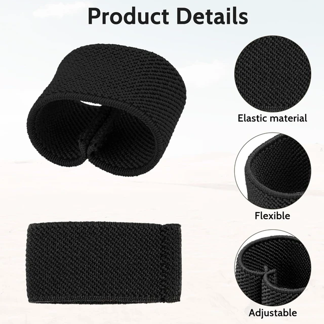 Alt view image 2 of 7 - Bewudy 10 Pack Elastic Belt Keeper Strap, Nylon Canvas Web Loop for 1.5" Wide Belts