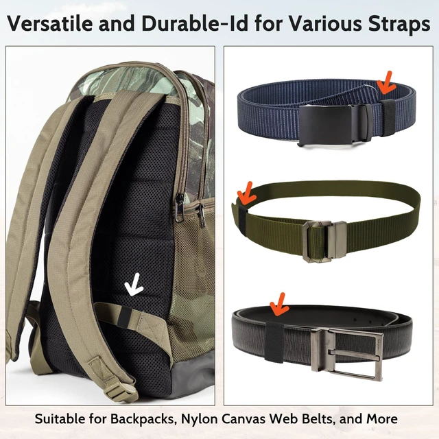 Alt view image 6 of 7 - Bewudy 10 Pack Elastic Belt Keeper Strap, Nylon Canvas Web Loop for 1.5" Wide Belts