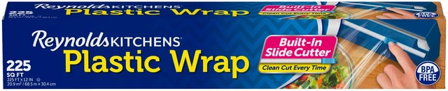 Main image of Reynolds Kitchens Clear Plastic Wrap, Built-in Slide Cutter, 225sq ft