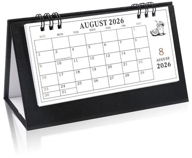 Main image of Desk Calendar 2026-2027, Small Standing Flip Calendar, Aug 2026 to Dec 2028