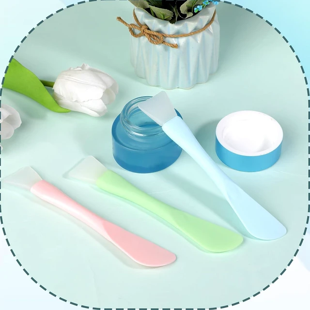 Alt view image 6 of 7 - 4 Pcs Silicone Face Mask Brush Applicator Beauty Spatula