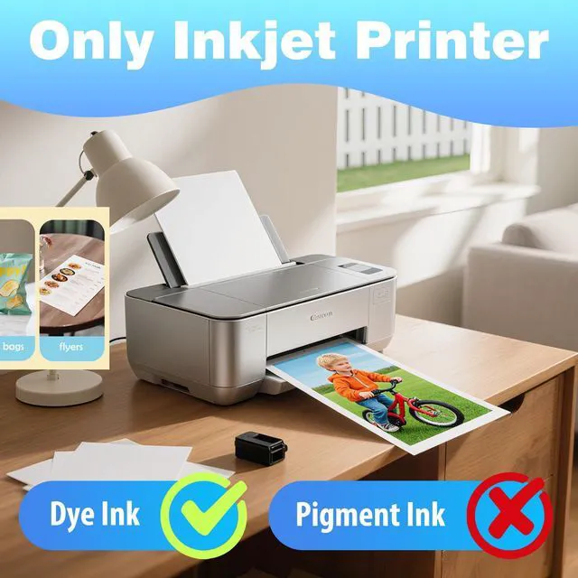 Alt view image 4 of 7 - Uinkit Photo Paper Glossy Double Sided 8.5x11 Inkjet 37lb 140gsm Dye Ink Thin Photo Flyer Calendar Magazine CD Cover Letter (40 Sheets)