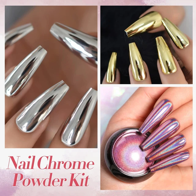 Alt view image 5 of 6 - BORN PRETTY Chrome Nail Powder Metallic Mirror Holographic Powder