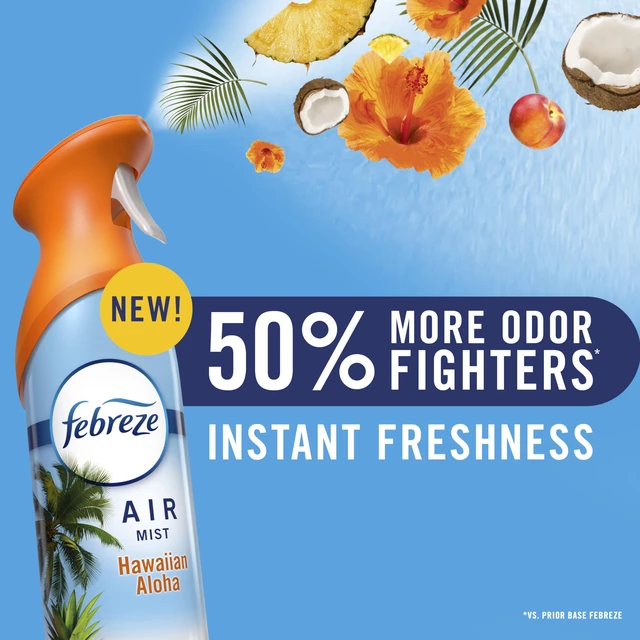 Alt view image 2 of 6 - Febreze Air Mist, Air Freshener Spray, Odor Fighting Room Spray, Deodorizer for Home Bathroom Kitchen Office Apartment Dorm Room Classroom, Gain Original Scent, 8.1oz, (Pack of 2)