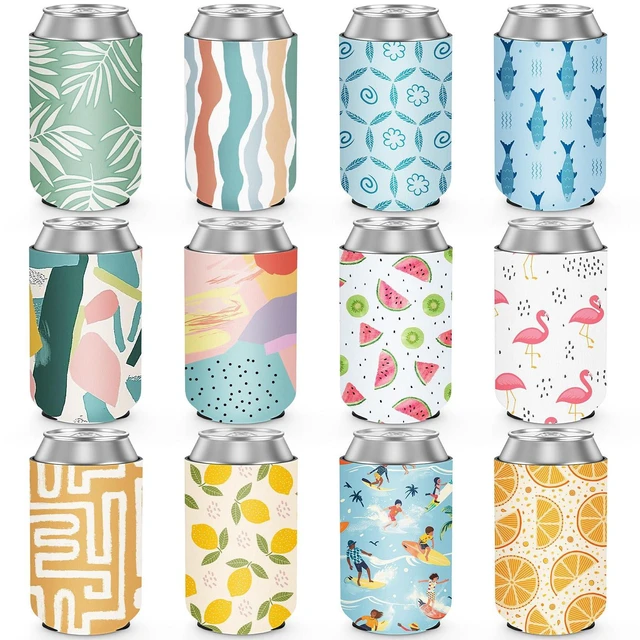 Main image of 12-Pack Insulated Neoprene Can Cooler Sleeves for Summer