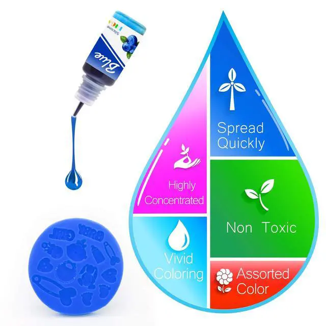 Alt view image 7 of 7 - 8 Colors Liquid Silicone Rubber Pigment, Vibrant Silicone Coloring Dye