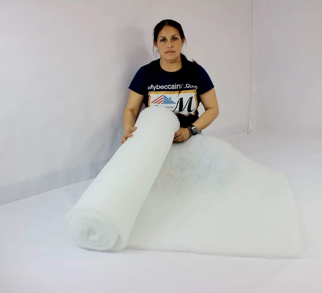 Alt view image 3 of 6 - Mybecca 36" x 72" (3' x 6') Quilt Batting Multipurpose Dacron Fiber Polyester Wadding Fabric Loft Upholstery Grade Padding, 2 Yard