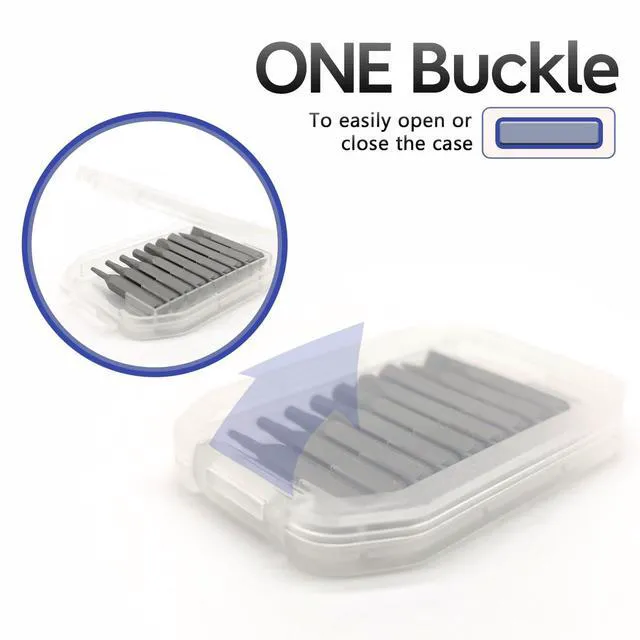 Alt view image 3 of 3 - 4 Reusable Storage Boxes Screwdriver Bits Organizer for 4mm Screwdriver Bits, Hand Tools Accessories
