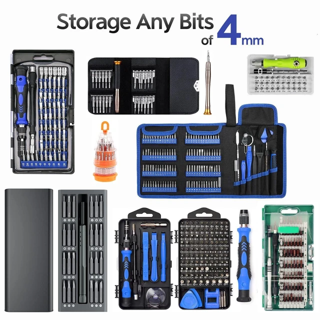Alt view image 2 of 3 - 4 Reusable Storage Boxes Screwdriver Bits Organizer for 4mm Screwdriver Bits, Hand Tools Accessories
