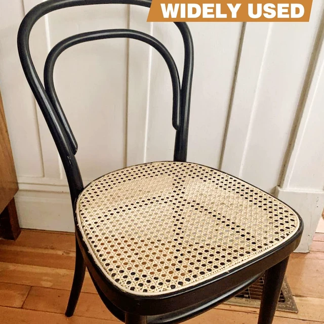 Alt view image 5 of 6 - 14" Width x 3.3 Feet Cane Rattan Webbing Roll, Natural Pre-Woven Open Mesh Cane Webbing for Furniture, Chair, Cabinet, Ceiling, Bed Door