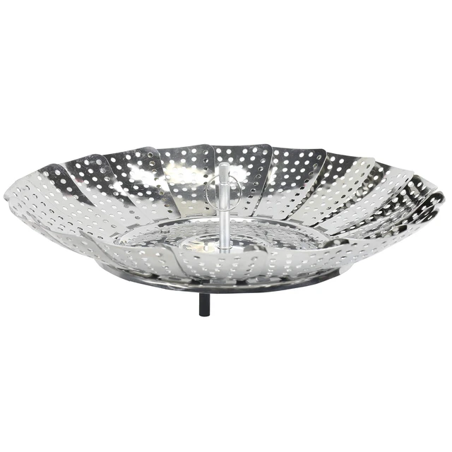 Alt view image 5 of 7 - Chef Craft Classic Stainless Steel Steamer Basket, 6in Diameter, 9.5in Expanded