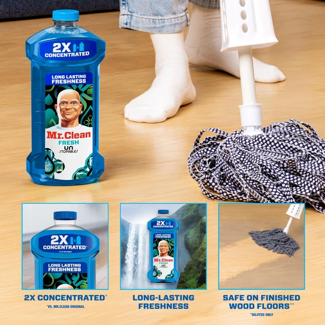 Alt view image 6 of 6 - Mr. Clean 2X Concentrated Multi Surface Cleaner with Unstopables Fresh Scent 41 fl oz