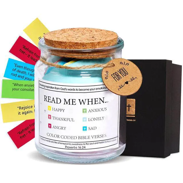 Main image of Bible Verse Jar, Daily Motivational Scripture Prayer Hope Jar
