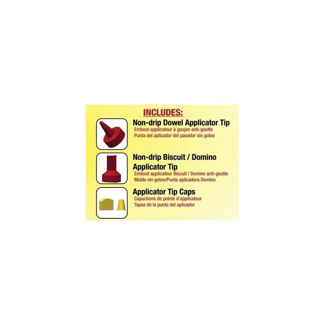 Alt view image 4 of 5 - Milescraft 5222 Glue Mate Precision Wood Glue Bottle, 150ml (5oz), Anti-Drip, Dowel and Biscuit Tips Included, Easy Flow Multi-Chamber Design, Ideal for Woodworking