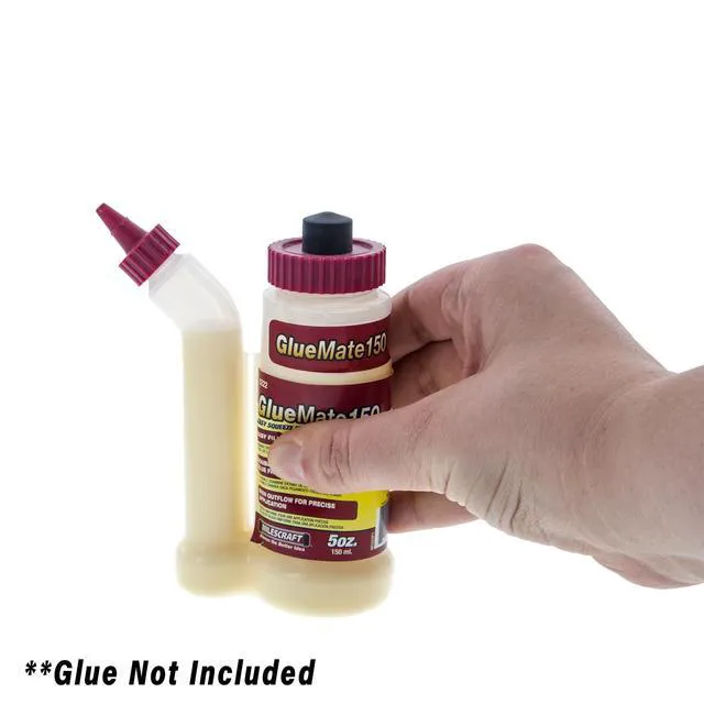 Alt view image 3 of 5 - Milescraft 5222 Glue Mate Precision Wood Glue Bottle, 150ml (5oz), Anti-Drip, Dowel and Biscuit Tips Included, Easy Flow Multi-Chamber Design, Ideal for Woodworking