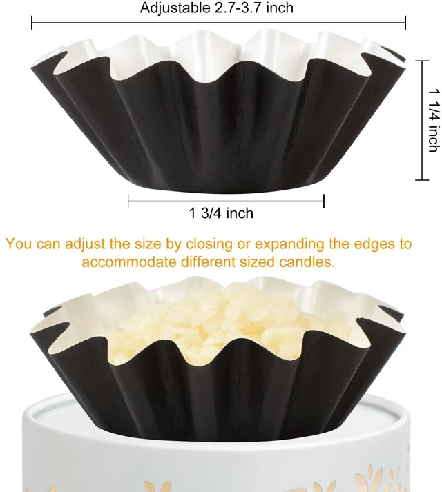 Alt view image 4 of 7 - Ninsula 70P Reusable Leakproof Wax Melt Liners for Wax Cubes, Plug-in Warmers, Electric Wax Melters & Wax Burner (Black)