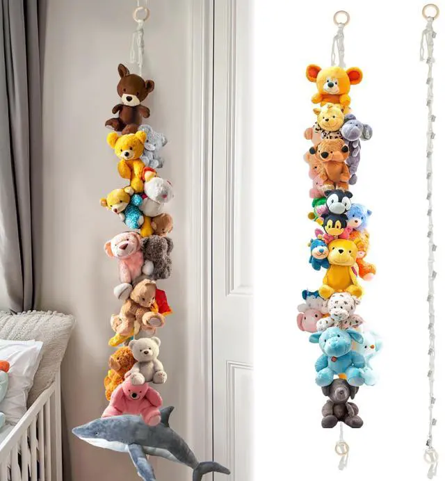 Main image of Cotton Hanging Storage Chain - Display Holder for Stuffed Animals by Rainflow