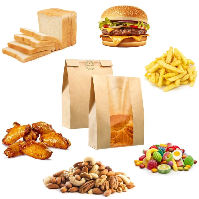 Alt view image 6 of 6 - 50 Pcs Bread Bags 50% Thicker with Window for Homemade Sourdough Bread