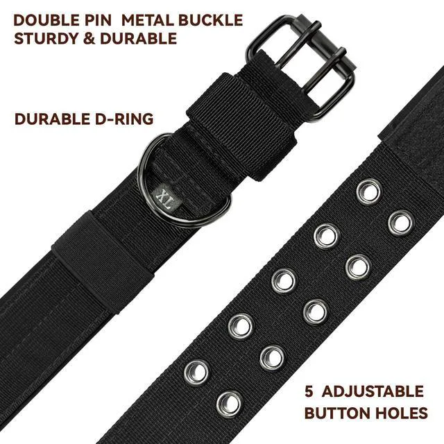 Alt view image 5 of 7 - Heavy Duty Adjustable Tactical Dog Collar for Large Dogs