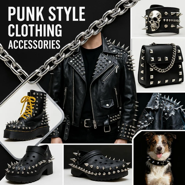Alt view image 3 of 7 - Craluuur 455-Piece Studs and Spikes Kit Punk Metal for Clothing