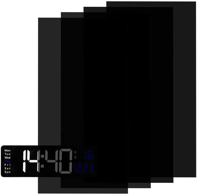 Main image of 4 Pcs 8 x 4 Inch Self-Adhesive Light Dimming LED Blocking Stickers for Electronics Alarm Clock Monitor