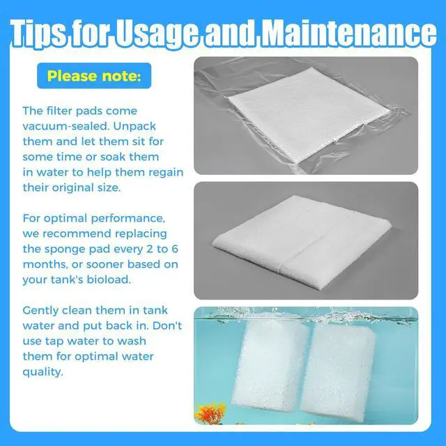 Alt view image 3 of 7 - AQUANEAT 6-Pack Replacement Filter Sponge Pads for AquaClear 70, Aquarium Foam Insert Fish Tank Filter Media