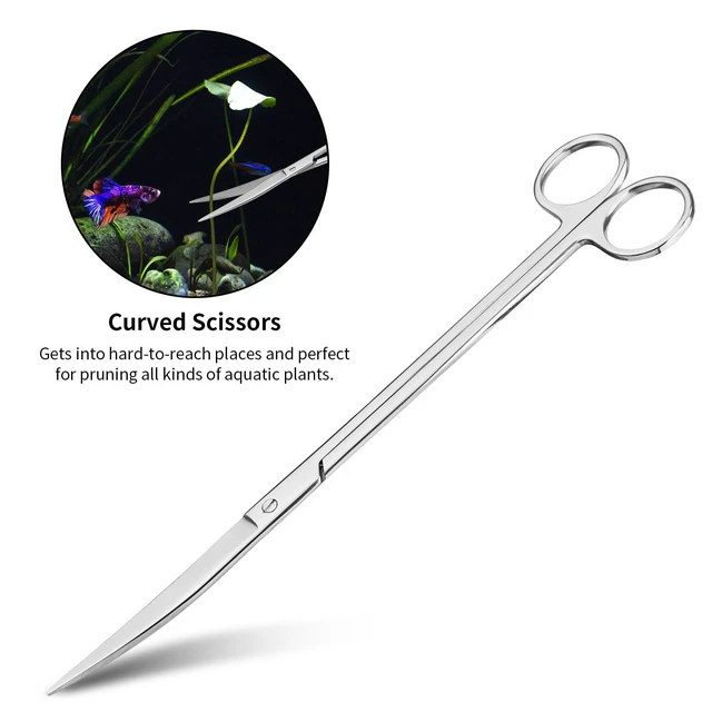 Alt view image 3 of 7 - Ohtomber 4-Piece Aquascape Tool Aquarium Kit with Tweezers, Scissors, Scraper