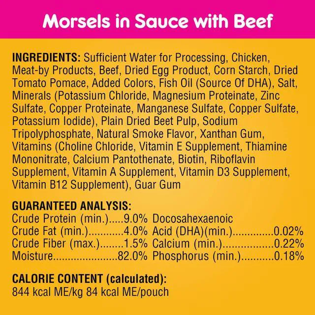 Alt view image 5 of 7 - Pedigree Puppy Soft Wet Dog Food Variety Pack, 3.5 Oz Pouches, 8 Count