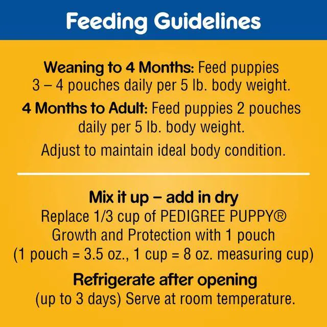 Alt view image 3 of 7 - Pedigree Puppy Soft Wet Dog Food Variety Pack, 3.5 Oz Pouches, 8 Count
